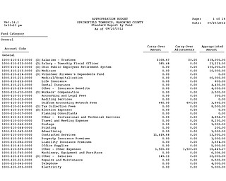 2012 Springfield Twp Spending