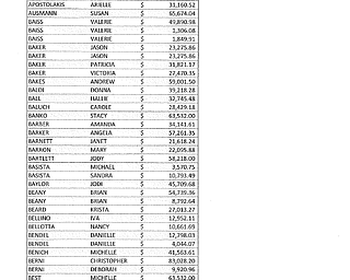 Austintown Fitch August 2013 Salary 