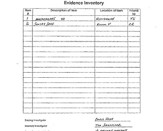 Bozanich, Garea Evidence Inventory