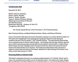 Husted letter to Mahoning Co. Board of Elections