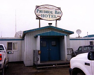 Dyckman had to pay $100 a night to stay in the only available lodging in Prudhoe Bay, this makeshift motel where patrons had to share bathrooms.