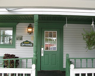 The main entrance is the back door.