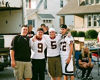 Girard Fans tailgate before the game.