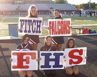 Fitch Cheerleaders Andrea Dockry, Cassandra Miller, Nikki Camens, Maggie Calhoun, Kayleigh Torres