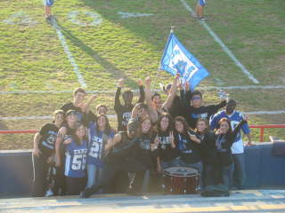 Part of the Poland Dog Pound preparing for the "Slaying of the Dragons" before the Poland/Niles game. Poland won the MAC contest 26-7