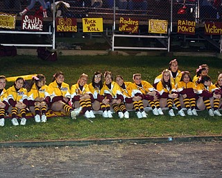 "South Range Cheerleaders waiting for the game to begin."