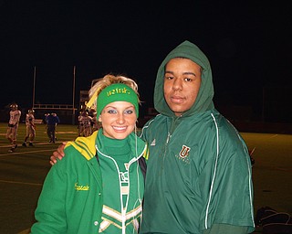 Captain Katie Olenick and Athletic Assistant Marcus Hayden