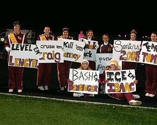 "Band Seniors cheer their fellow classmates on."