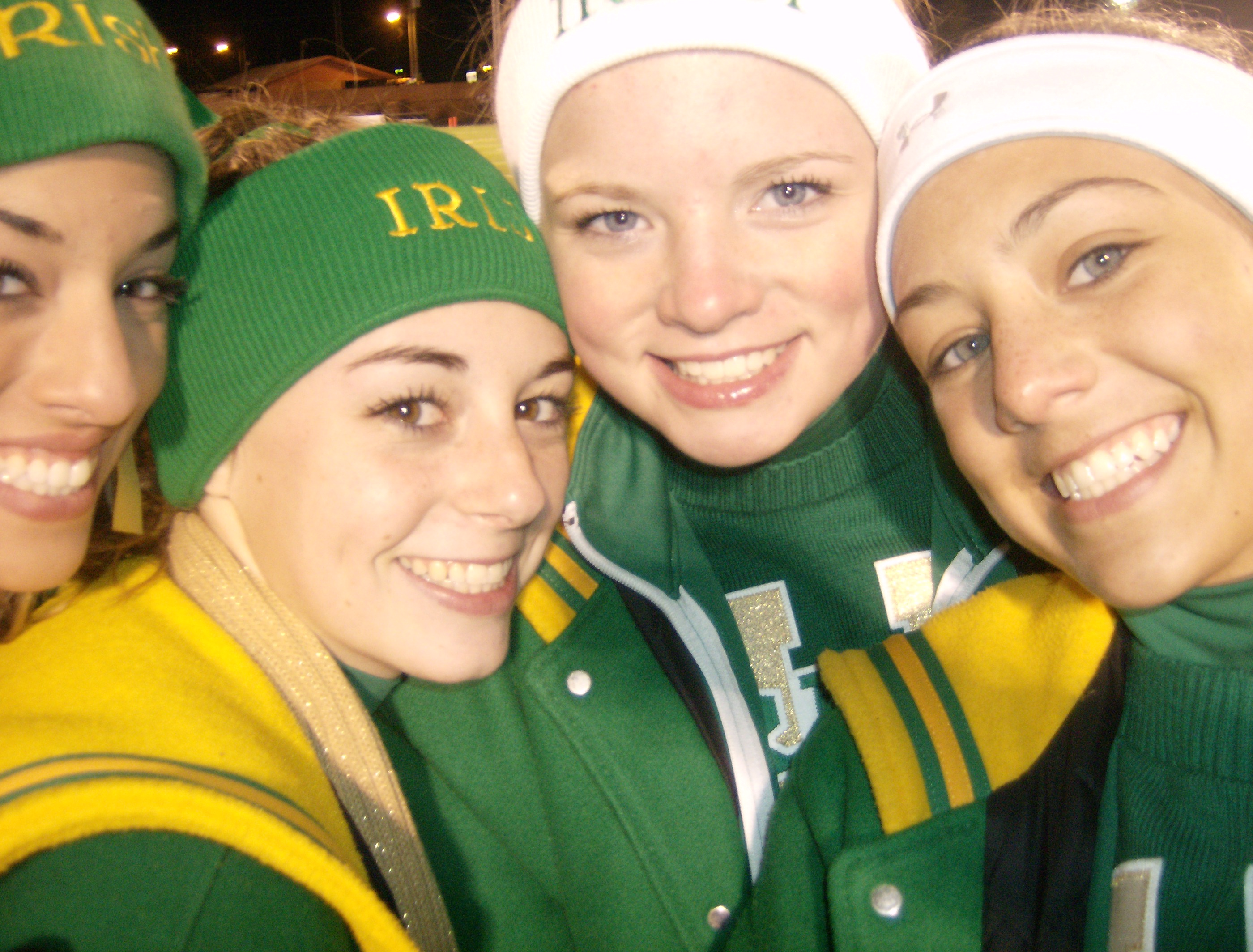 Joanne Tombo, Lauren Anderson, Kayla Spear, and Ashley Williams take a quick pic in the midst of the excitement for making it to state! 