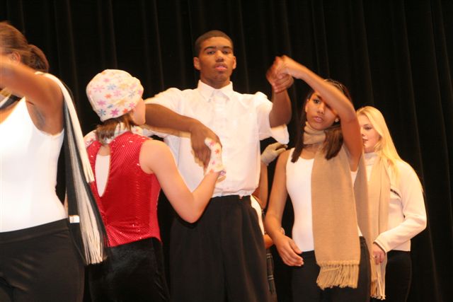 These are photos from Liberty High School's holiday concert, full choir and show choir.