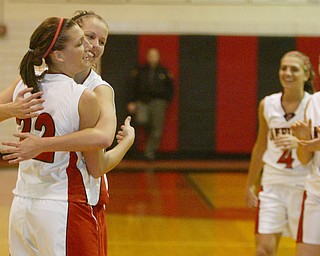 Canfield's Bryanne Halfhill scores 1,000th point.