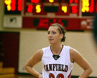 Canfield's Bryanne Halfhill scores 1,000th point.