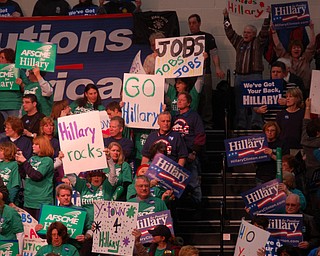 A portion of the crowd at Tuesday's rally for Clinton at Chaney in Youngstown