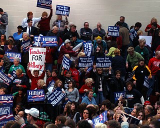 The crowd at Tuesday's Clinton rally at Chaney