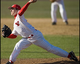 4.2.2008
Youngstown's Cody Dearth (12) pitches during a match up between the Penguins and the Duquesne Dukes Wednesday afternoon at Cene Park in Struthers.