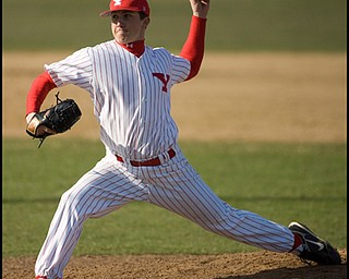 4.2.2008
Youngstown's Cody Dearth (12) pitches during a match up between the Penguins and the Duquesne Dukes Wednesday afternoon at Cene Park in Struthers.