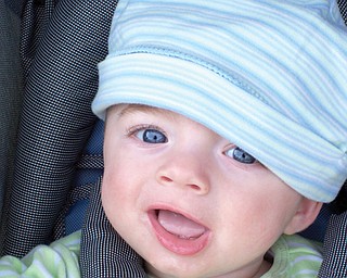 FLASHING THOSE BABY BLUES: Anthony Triveri, son of Kimberly and Dominic Triveri .