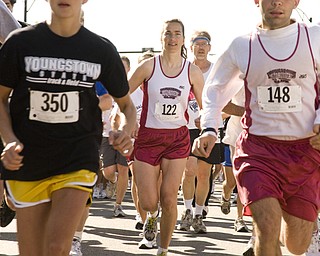 Wilma DiPiore (#122) of Youngstown was just a face in the crowd until she blew by just about everyone and their mom. DiPiore, at 32 minutes and 47 seconds was the second woman to finish the race.