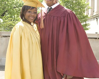 Hill with sweetheart Chakia Howell, 18, also of Youngstown.