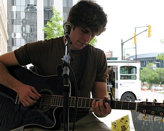 JD Eicher performs at Saturday's Streetscape