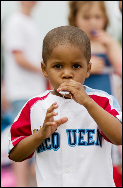 7.4.2008
Darnell Townsend (3), of Austintown, blows a whistle in celebration of the Fourth of July Parade held in Austintown along Raccoon Road.

