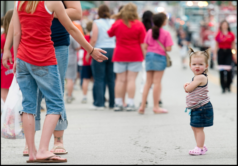7.4.2008
Myleigh Caballero (1), of Austintown, seems to declare her own independence during the Fourth of July parade in Austintown.

