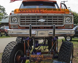 The monster truck "massive confusion," on display at the Jeep Festival held at the Canfield Fair Grounds on Sunday, July 27, 2008. Daniel C. Britt.