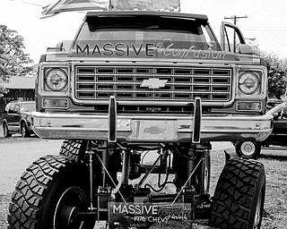 The monster truck "massive confusion," on display at the Jeep Festival at the Canfield Fair Grounds on Sunday, July 27, 2008. Daniel C. Britt.