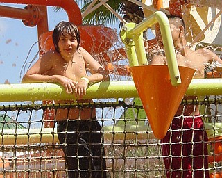 Stefan Russell of Boardman, Ohio on the waterslides at the Nickelodeon Hotel in Orlando, Fl.  Picture taken by stepdad,  John Trafficante.