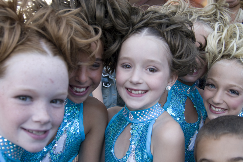 Several 8-year-old girls donned make-up and sequins to perform a dance routine at the Warren Italian Festival Thursday, August 7, 2008. Daniel C. Britt.