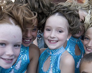 Several 8-year-old girls donned make-up and sequins to perform a dance routine at the Warren Italian Festival Thursday, August 7, 2008. Daniel C. Britt.