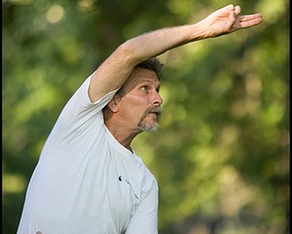 7.31.2008
Ed Istnick Jr., of the North Side, has been practicing Tai Chi for about 15 years. Istnick warms up before doing group sets in Wick Park.