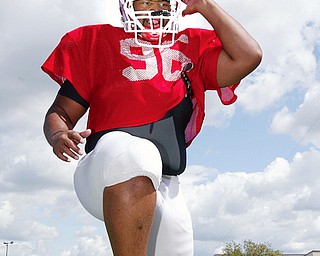FIRST-TEAM HONOREE: Defensive lineman Mychal Savage was first team all-Gateway Conference during the 2007 season.