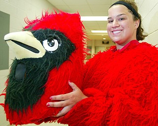 Becca Wagner Canfield 2008 Big Red Mascot.