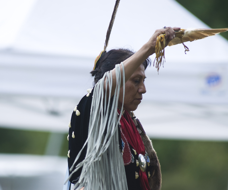 Suzanne Tewawina performed a dance honoring traditional Native American women. 
