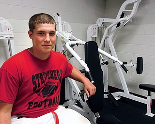  Kory George, on one of the exercise machines he used during rehab - Kory George, football player at Struthers High School, has received the Rudy Award for coming back from 2 knee surgeries and while recuperating, cheered his team on from the sideline.