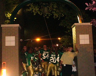  The first ring, by Justin Austin, of Ursuline's new victory bell!
