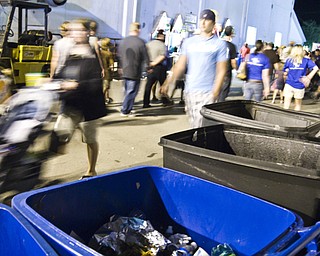 Recycle bins used as garbage cans at the Canfield Fair. Daniel C. Britt.