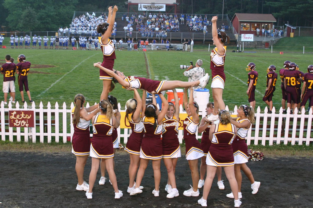 "Make That Kick!"  South Range Varsity encourages the team to kick the
extra point.