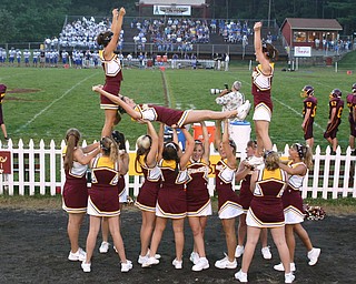 "Make That Kick!" South Range Varsity encourages the team to kick the
extra point.
