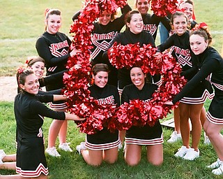Girard Varsity cheerleaders
left -right Giovanna DelGarbino, Julie O'Neill,Gina Howley, Gina Ponzio, Julia Guerrieri, Kacy Standohar, Kaitlin Lehner, Sarah Blair, Center -Jessi Fonce,Kneeing -Karisa Tondo-Kramer, and Molly Breese