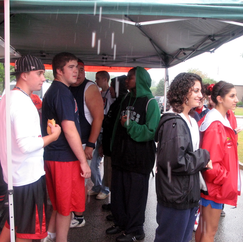 Fans tailgating with Blitz at the Austintown Fitch vs. Canton McKinley Game.