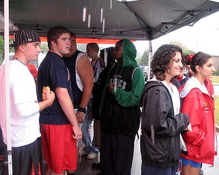 Fans tailgating with Blitz at the Austintown Fitch vs. Canton McKinley Game.