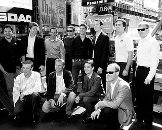 IN THE CHASE: The 12 NASCAR drivers who will compete for the Sprint Cup championship over the last 10 races of the season are, from left (front) Matt Kenseth, Clint Bowyer, Jeff Gordon, Ken Harvick (standing) Tony Stewart, Carl Edwards, Greg Biffle, Dale Earnhardt Jr., Denny Hamlin, Kyle Busch, Jimmie Johnson and Jeff Burton.