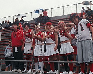 Girard Indian fans cheering on their team Patrick Rhodes, Aaron Macklin, Ryan Trimbur, Nate Sell, Dan Gainey, Ron Rhodes