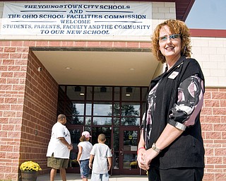 Principal Cathy Dorvish welcomed the neighborhood into the New MLK elementary school Sunday, September 21, 2008.