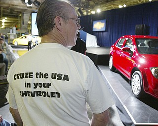 Chevrolet unveiled its new Cruze to the press Wednesday, September 24, 2008 at the Paris Auto Show. 

Expected to get close to 40 miles-per-gallon, the Cruze will go on sale in Europe next March. Production for U.S. sales will begin in 2010. 
