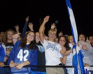 These are the Hubbard students at the Hubbard- Brookfield game! Go EAGLES!