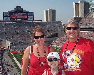 John, Debbie & Robert Fay at OSU stadium for OSU/YSU football game in Columbus!
Debbie Fay
Hubbard, OH