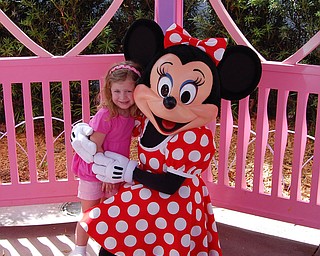 Sophia Yurich, age 4 meets her favorite person Minnie Mouse on her Florida vacation to Walt Disney World this past Spring Break. Picture by her dad, Joe Yurich of Poland.